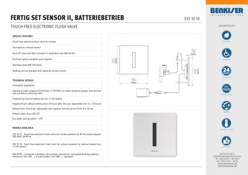 FERTIG SET SENSOR II, Batteriebetrieb