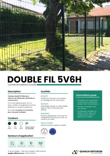 clôture double fil 5V6H
