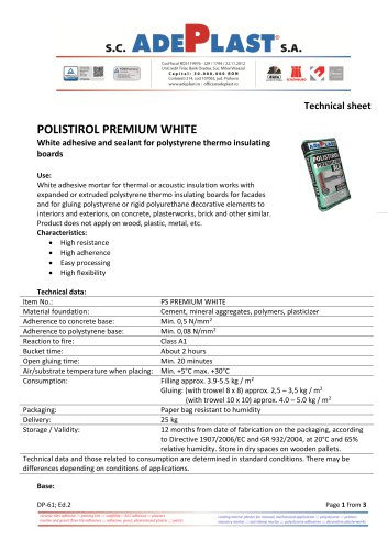 POLISTIROL PREMIUM WHITE