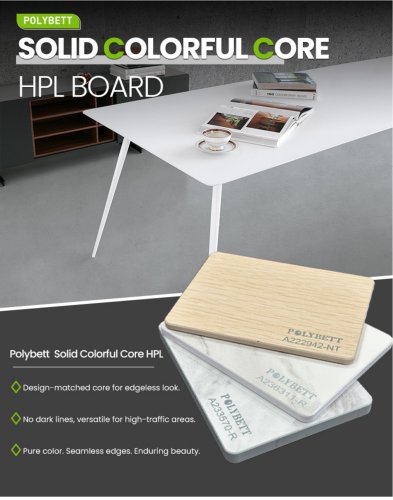 Polybett Solid Colorful Core HPL Board