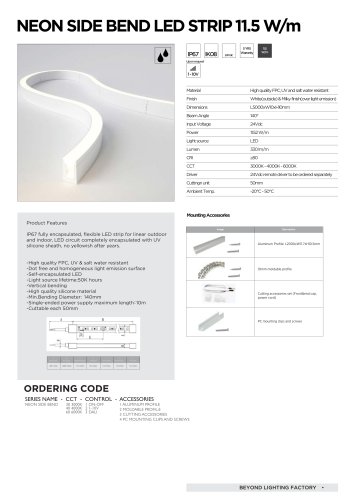 Neon Side Bend LED Strip 11.5W/m