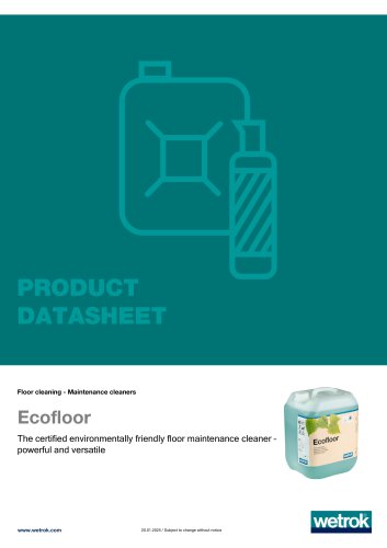 PRODUCT DATASHEET Ecofloor
