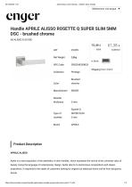 Handle APRILE ALISSO ROSETTE Q SUPER SLIM 5MM DSC - brushed chrome