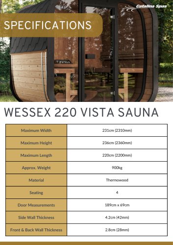 WESSEX 220 VISTA SAUNA