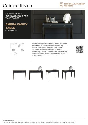 AMBRA VANITY TABLE