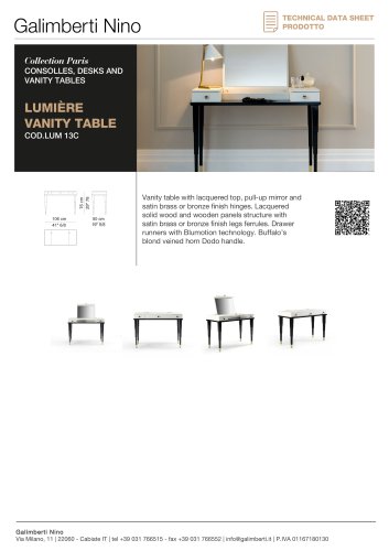 LUMIÈRE VANITY TABLE