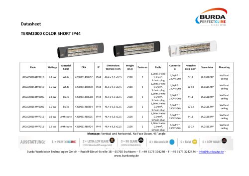 TERM2000 COLOR SHORT IP44_URCACS