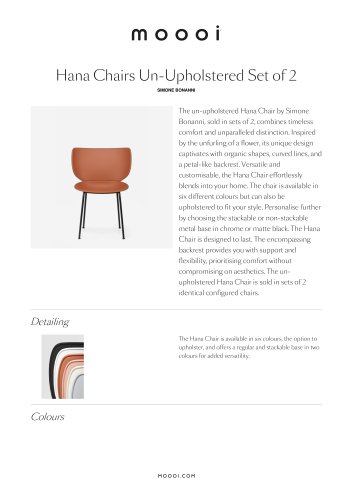 Hana Chairs Un-Upholstered Set of 2