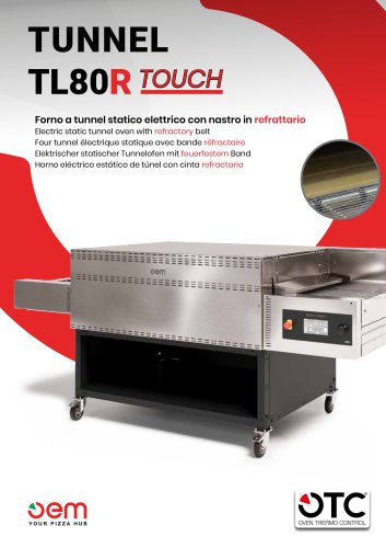 Electric static tunnel oven with refractory belt TL80R