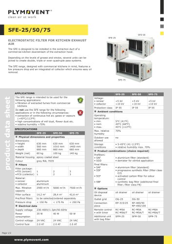 Kitchen fume filters