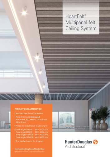 HeartFelt® Multipanel felt  Ceiling System