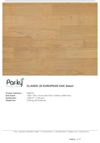 CLASSIC 20 EUROPEAN OAK Select