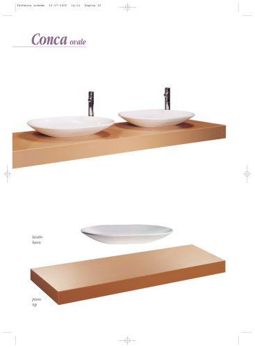 Washbasin CONCA OVALE