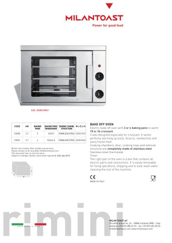 BAKE - OFF OVEN