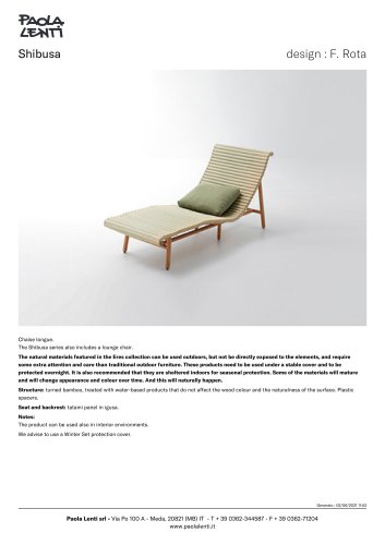 Shibusa - Chaise longue