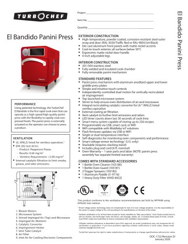 El Bandido Panini Press