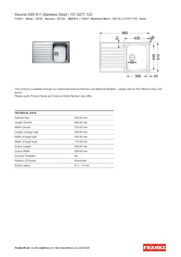 Ascona ASX 611 Stainless Steel | 101.0277.123