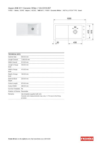 Aspen ANK 611 Ceramic White | 124.0318.857