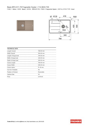 Basis BFG 611-78 Fragranite Oyster | 114.0633.735