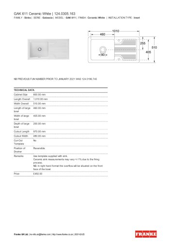 GAK 611 Ceramic White | 124.0305.163