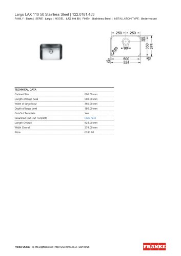 Largo LAX 110 50 Stainless Steel | 122.0181.453