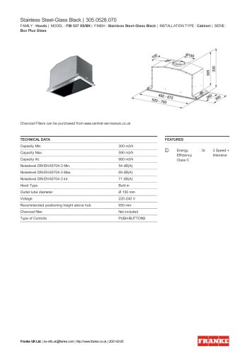 Stainless Steel-Glass Black | 305.0528.070