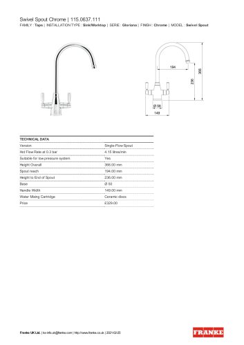 Swivel Spout Chrome | 115.0637.111