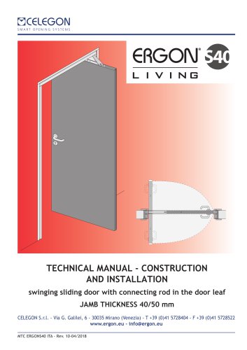 CELEGON - Ergon Living S40 - Technical Manual EN