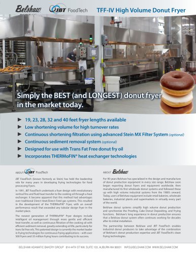 Belshaw-JBT FoodTech High Volume Industrial Donut System