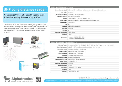 Long distance reader UHF