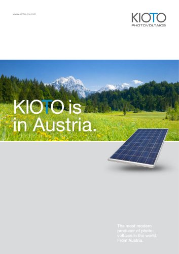 KIOTO Photovoltaics - Image Brochure