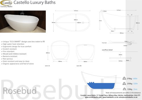 ROSEBUD FREESTANDING LUXURY DESIGNER BATH