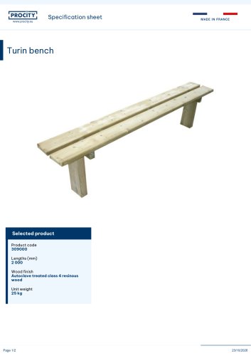 Turin bench