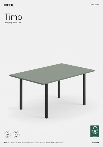 IBEBI - Collection TIMO_Data Sheets