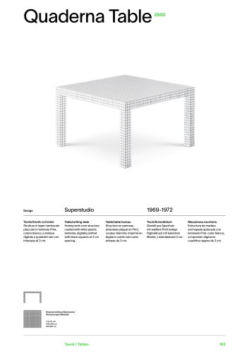 Catalog 2600 QUADERNA TABLE