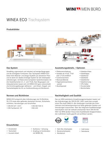 WINEA ECO Tischsystem