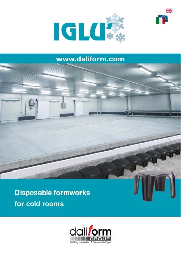 Disposable formworks for cold rooms