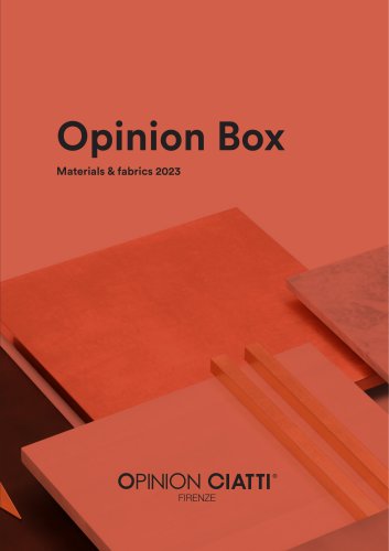 Opinion Box Materials & fabrics 2023