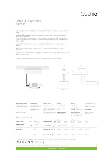 Sento LED faro track