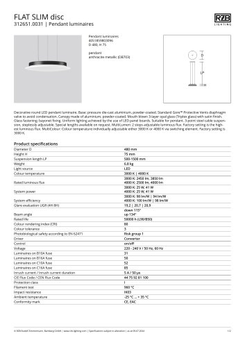 FLAT SLIM disc en suspension