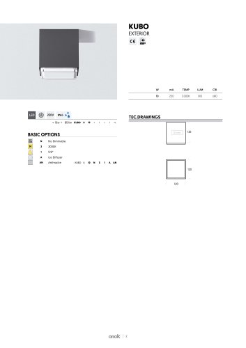 Technical Datasheet KUBO EXTERIOR