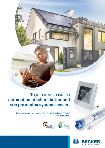 Main catalogue roller shutter and sun protection automation