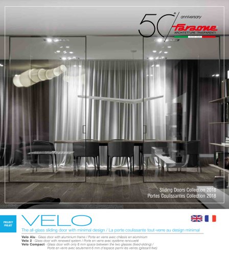 Catalogue Velo, Sliding Doors