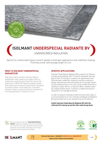 ISOLMANT UNDERSPECIAL RADIANTE BV UNDERSCREED INSULATION