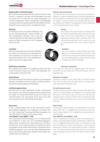 Centrifugal fans