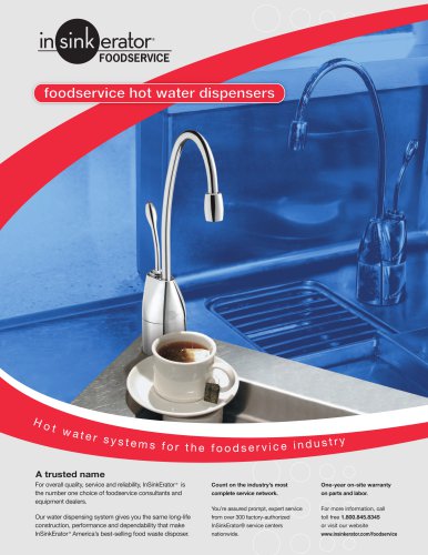 Foodservice hot water dispensers