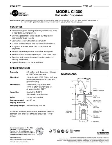 Hot Water Systems Model C1300