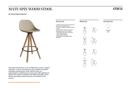 MATE SPIN WOOD STOOL