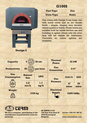 Gas Oven: G100S