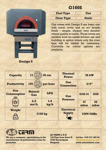 Gas Oven: G160S